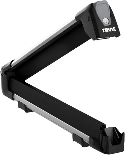 Vista 3 de Thule SnowPack - Estante de esquí/snowboard, mediano (4 pr/2 tablas), color plateado