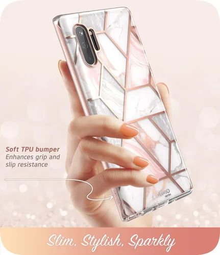 Vista 4 de i-Blason Cosmo Series - Funda diseñada para Galaxy Note 10 (versión 2019), diseño de mármol protector sin protector de pantalla integrado (mármol)