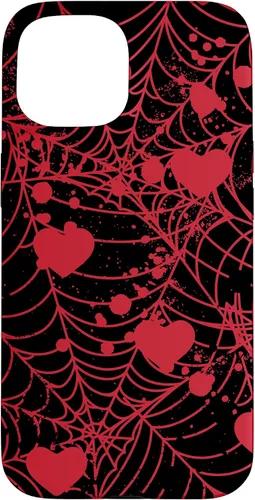 Vista 6 de Spiderweb Valentine's Day Hearts Gothic Goth Black Fairycore Case for iPhone 17