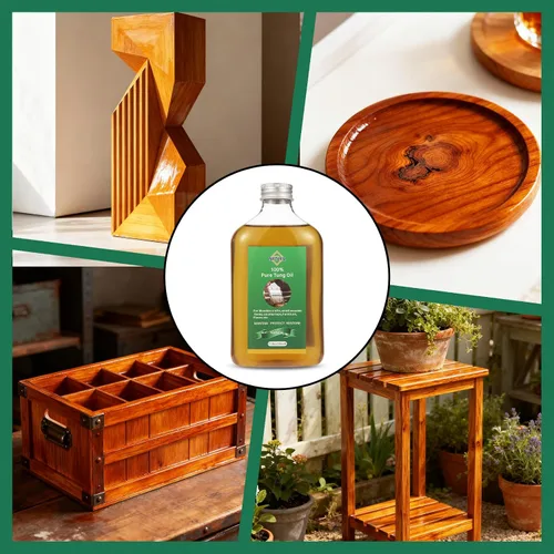 Vista 5 de Pure Tung Oil 11.8oz - Acabado natural para pequeñas manualidades de madera