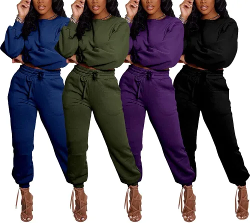 Vista 6 de PINSV Trajes de dos piezas para mujer, trajes de entrenamiento
