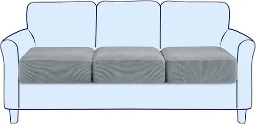 Vista 44 de Funda de cojín elástica para sofá, funda de asiento, funda de sofá de dos plazas, protector de elastano elástico para muebles para asiento (negro, 1)
