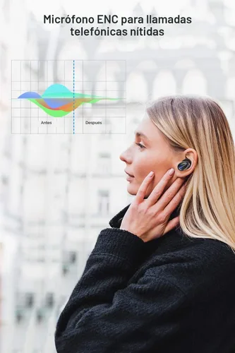 Vista 7 de 1MORE Auriculares inalámbricos auténticos [2ª generación], Bluetooth 5.0, tiempo de reproducción de 24 horas, auriculares estéreo intrauditivos