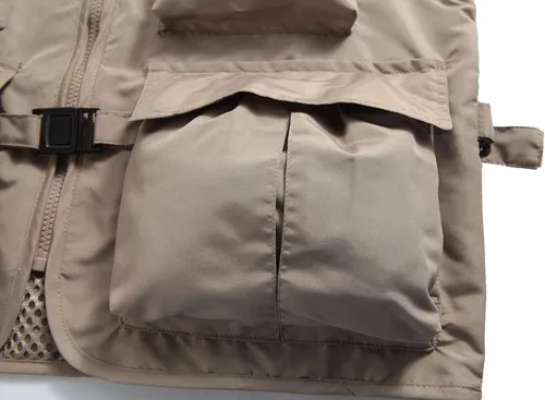Vista 6 de Liesezhe - Chaleco de pesca unisex transpirable, chaqueta multi bolsillos de caza, viajes, fotógrafo, para adultos y jóvenes