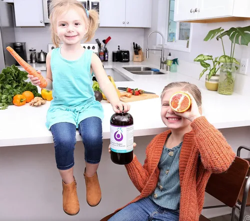 Vista 8 de Super Multivitaminas y minerales para niños Formulado profesionalmente Completamente natural Suplemento dietético líquido 32 oz and
