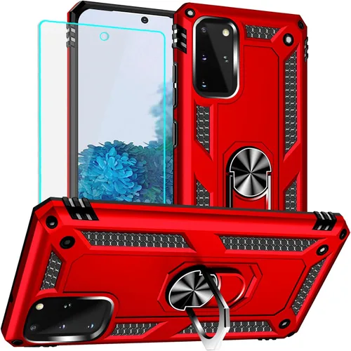 Vista 13 de Yiakeng Funda para Samsung Galaxy S20 FE, funda Galaxy S20 FE 5G con protector de pantalla HD, fundas protectoras de grado militar con anillo