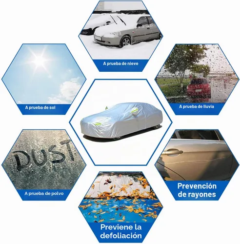Vista 4 de KouKou Oxford SUV Jeep - Cubierta impermeable para automóvil, para todo tipo de clima, para exteriores, contra la lluvia, el polvo, el sol, UV