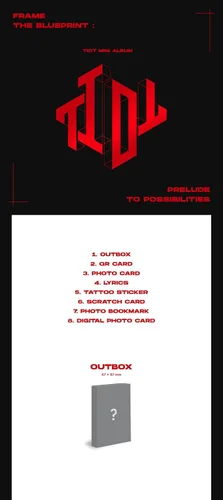 Vista 6 de TIOT Enmarca el plano: Prelude to Posibilidades Contenido del álbum PRE DEBUT+Photocard+Pegatina+etc+Seguimiento sellado