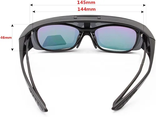Vista 6 de BEISON Gafas de conducción Flipup Coverup polarizadas Fitover B-6453