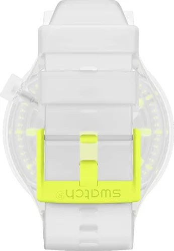 Vista 5 de Swatch SO27E103 - Reloj de cuarzo blanco con esfera esqueleto
