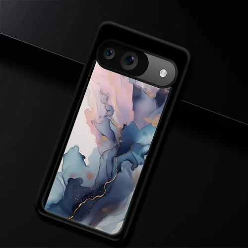 Vista 1206 de Compatible con Google Pixel 4A 5G Mobile Case Creative Acrylic Panel trasero Silicona Protección Grip especialmente diseñado para Google Pixel 4A 5G