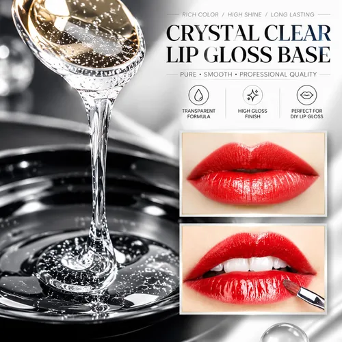 Vista 8 de 2 unidades hidratan el brillo de labios transparente, material base