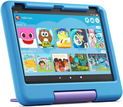Vista 3 de Estuche para tablet Amazon Fire HD 10 para niños (compatible solo con la tablet de 13.a generación lanzada en 2023) - Azul