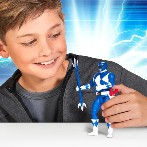 Vista 2 de Power Rangers Re-Ignition - Figura de acción de 6 pulgadas Auto Morphin - Blue Ranger