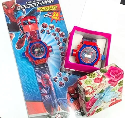 Vista 5 de Spiderman - Reloj de pulsera digital con 24 imágenes para niños y niñas, regalo X-Mas, Digital