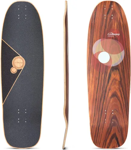 Vista 7 de Loaded Boards Omakase Bamboo Longboard Skateboard Completo Palmera