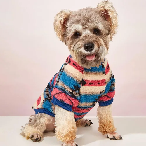 Vista 2 de Sudadera con capucha para perro, suéter acolchado de Navidad para gatos, pijama para cachorros, overol para perro, ropa para mascotas, trajes