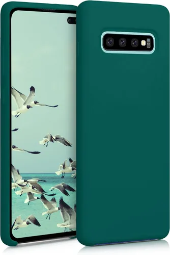 Vista 126 de kwmobile Funda compatible con Samsung Galaxy S9 - Funda de silicona TPU con acabado suave - Blue Reef