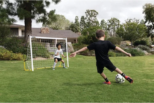 Vista 2 de Portería de fútbol SKLZ Quickster - Portería portátil para el patio trasero y el campo - Marco resistente Tension-Tite y red de 2 capas de calibre