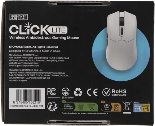 Vista 8 de EPOMAKER Click Lite Mouse inalámbrico para juegos, 800 a 12,000 DPI ajustable, sensor PAW3311, 500mAh, 2.08 oz, 2.4GBTUSB-C recargable con 5 botones