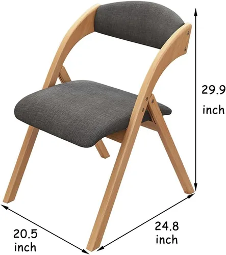 Vista 3 de Sillas plegables con asientos acolchados, silla de comedor cómoda para el hogar, silla de aprendizaje con respaldo cómodo individual en el balcón
