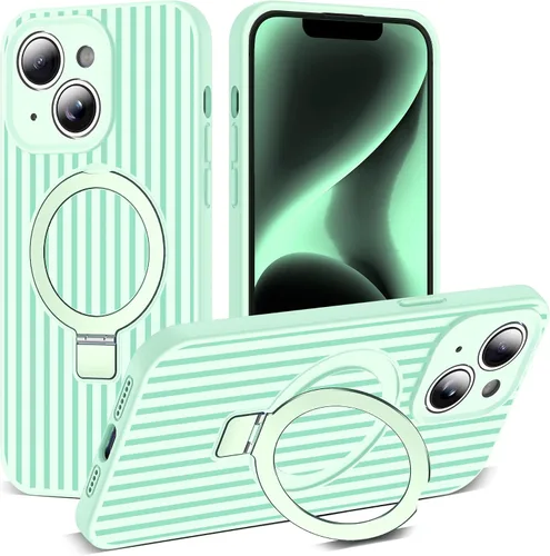Vista 21 de SKYLMW Funda diseñada para iPhone 11 con soporte magnético invisible Compatible con Mag-Safe, a prueba de caídas de grado militar, a prueba