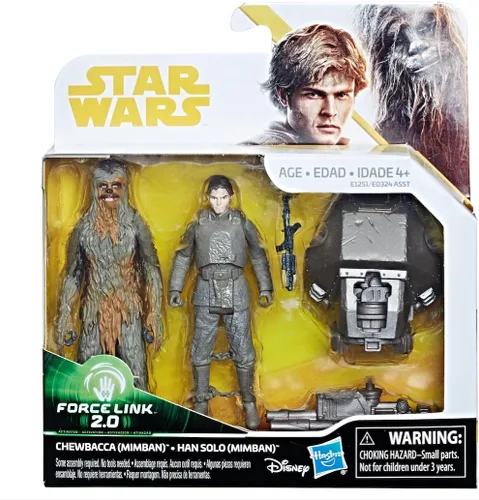 Vista 2 de STAR WARS Chewbacca (Mimban) y Han Solo (Mimban) - Force Link 2.0 Figuras de acción
