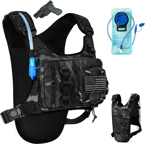Vista 12 de Outdoor Hydration Vest for Running & Hiking, Lightweight Breathable Water Backpack with 2.0L Bladder, Bounce-Free Chest Pack for Marathon, Cycling