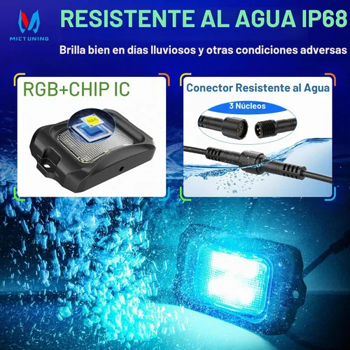 Vista 4 de MICTUNING C2+ RGB+IC - Luces de repuesto para 2 cápsulas (sin controlador)