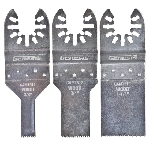 Vista 7 de Genesis GAMT521 Universal Quick-Fit 1 3/8" Bi-Metal Flush Oscilante Multiherramienta Cuchilla de corte rápido de liberación rápida