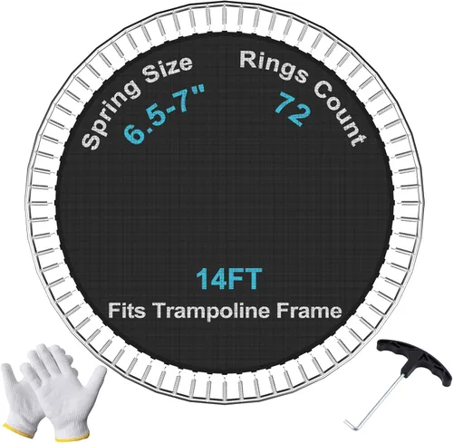 Vista 8 de SPORTYOUTH Trampoline Replacement Mat Fits 12ft/14ft/15ft Round Trampoline