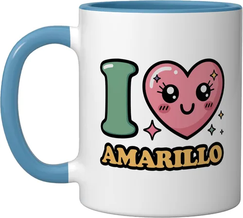 Vista 6 de I love Amarillo Ceramic Mug, Black/White
