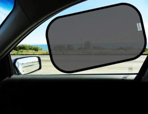 Vista 10 de kinder Fluff Sombras para Ventanas de Coche (4Pack) - La Única Sombra Solar Certificada para Ventanas de Coche para Bebés, Comprobada para Bloquear