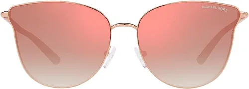Vista 2 de Michael Kors MK 1120 11086F - Gafas de sol de ojo de gato de metal color oro rosa, Oro Rosa