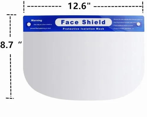 Vista 4 de Dearskin 2 protectores faciales reutilizables, protector facial de seguridad de plástico, ajustable, transparente, de cara completa