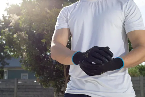 Vista 5 de G & F - Guantes de trabajo para hombre, agarre ligero, revestimiento de poliuretano, compatibles con pantalla táctil, flexibles y transpirables