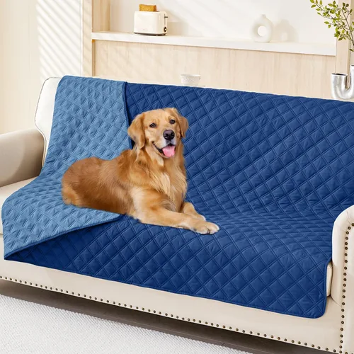 Vista 53 de Smiry Funda Impermeable para Cama de Perro Manta para Mascotas, Manta Suave y Lavable para Perros para Muebles Cama Sofá Sofá Reversible, a Cuadros