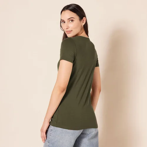 Vista 356 de Amazon Essentials Women's Regular-Fit Short-Sleeve Crewneck T-Shirt