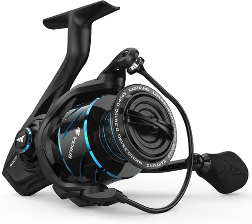 Vista 16 de KastKing Verus Spinning Fishing Reels with Lightweight Nylitech Body Negro