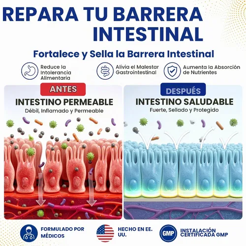 Vista 2 de BioMatrix Suplemento de reparación intestinal con fugas, glutamina, soporte