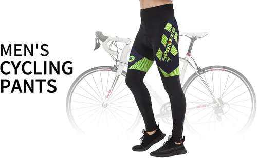 Vista 9 de sponeed - Mallas de ciclismo para hombre, acolchadas, 4D, para ciclismo de carretera