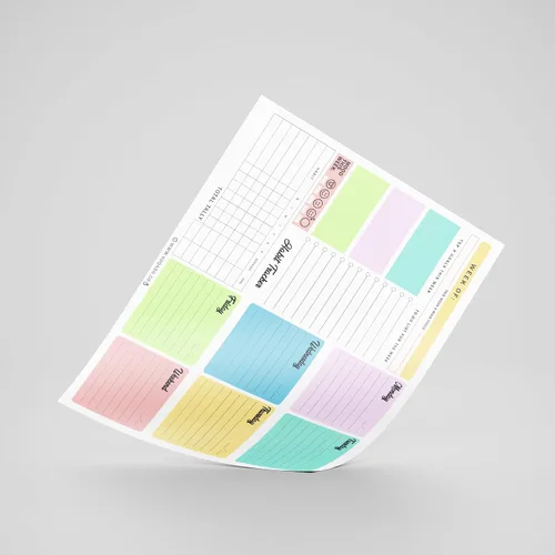 Vista 7 de Agenda semanal con tapa (magnética) para todo el año, 50 hojas sin fecha para horario diario, listas de tareas, seguimiento de hábitos