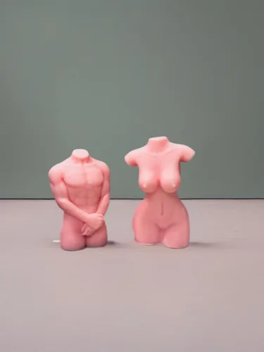 Vista 3 de Women&Man Body Shaped Candles 2 pcs, Torso Candle, Naked Body Candles, Man Body Candle, Woman Body Candle, Handmade Soy Wax Candle