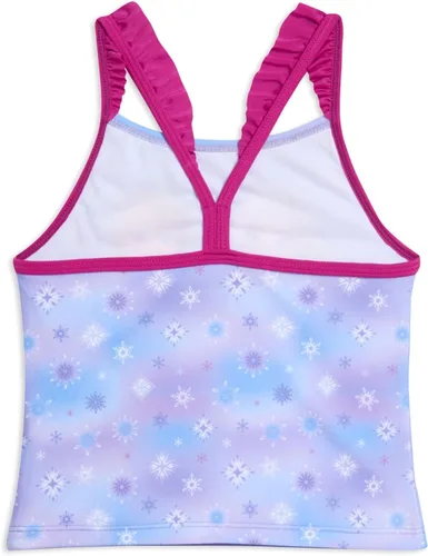 Vista 4 de Disney Princess Anna Elsa - Conjunto de traje de baño para niñas y niños pequeños