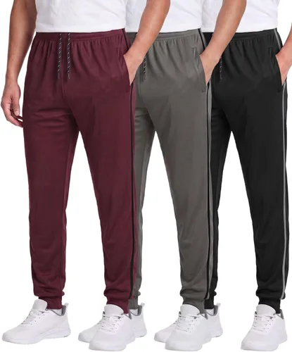 Vista 10 de Paquete de 3 pantalones deportivos de malla para hombre, con bolsillos de Set 2