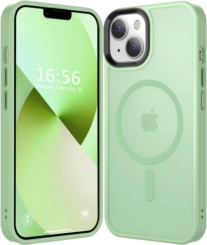Vista 37 de Fuerte magnético para iPhone 11, compatible con Magsafe, [resistente a caídas de 13 pies] Funda trasera translúcida mate con sensación de piel