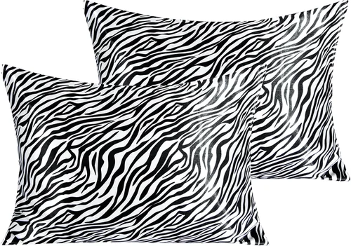 Vista 66 de NTBAY Paquete de 2 fundas de almohada estándar de satén para cabello y piel, lujosas y sedosas fundas de almohada con cierre de sobre, 20 x 26