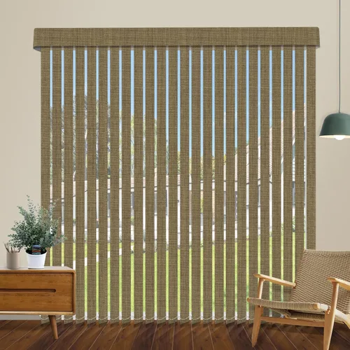 Vista 30 de Persianas verticales opacas sin cordón, persianas de tela con listones de 3.5 pulgadas, persianas verticales con protección UV, tamaño súper grande
