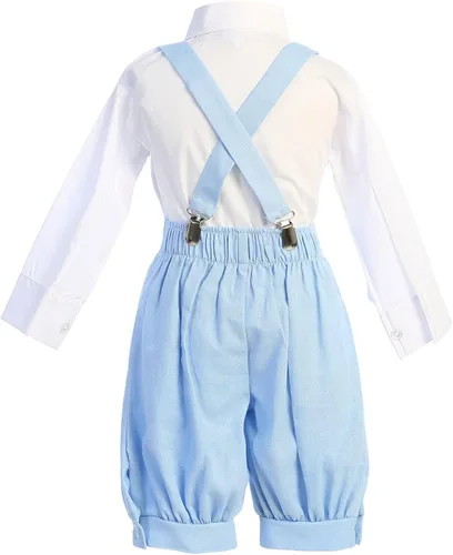 Vista 2 de Ropa formal elegante para niños con tirantes para bebé y caballero
