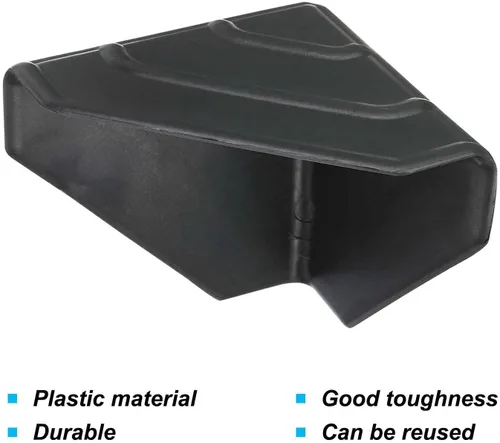 Vista 4 de MECCANIXITY Protector de esquina PP plástico 3.5 "x 3.5" x 3.5" para cartón, cajas de embalaje negro paquete de 8